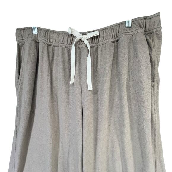 Aerie Soft Life Pants Womens L Beige Wide Leg High Rise Weekend Casual Lounge - Picture 4 of 16